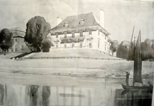 Presentation drawing by William Palmer-Jones, 1915.