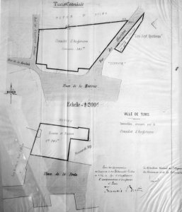 Siteplan, showing three consulate buildings, c.1910.