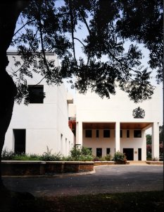 Entrance to offices, 1986.