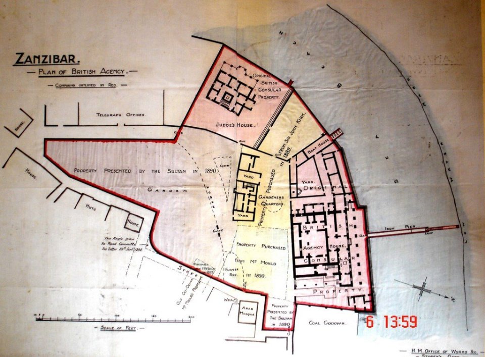 Extent of consulate/agency enclave, 1906. 