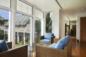 Private wing corridor, 1990s.