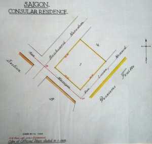 Location plan of land for consular residence, 1928.