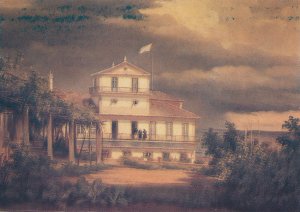 Garden, west, front, painted by Baron Gros, 1826.