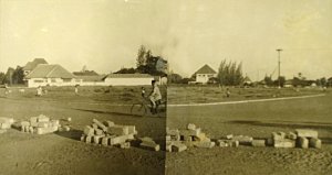 The site for new offices at Thamrin Circle, 1953.