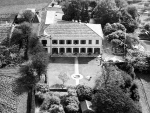 Aerial view of garden front, 1964.