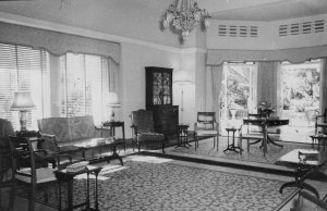 Drawing room, towards the garden door, 1964.