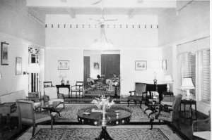 Drawing room, from the garden door, 1964.