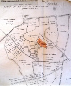 Location plan of legation compound, 1900s.