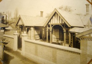 Barracks at compound entrance, built 1903.