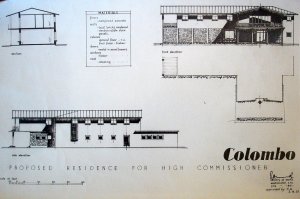 Drawing of proposed residence, 1951.