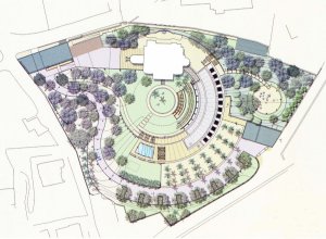 Plan of residence and office grounds, 2008.