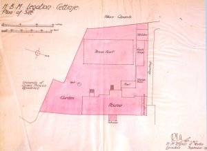 Siteplan of proposed legation, 1912.