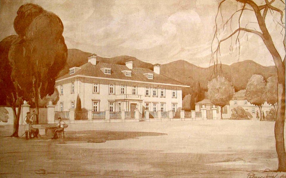 Perspective by Palmer-Jones of proposed legation, 1912.