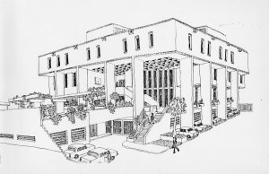 Development sketch by John Watts, 1981,