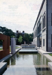The moat across the office front, 1995.