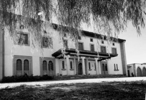 Entrance front of intended residence, 1959.