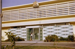 Residence entrance front, 1968.