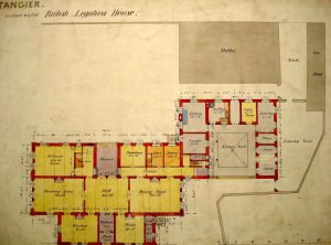 Proposed ground floor plan for new legation, 1889.