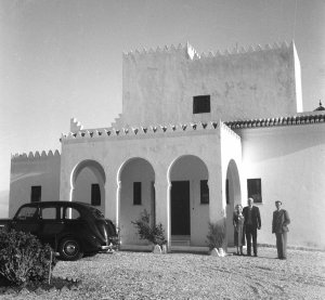 Tetuan. The consul and his wife outside the consulate, 1954.
